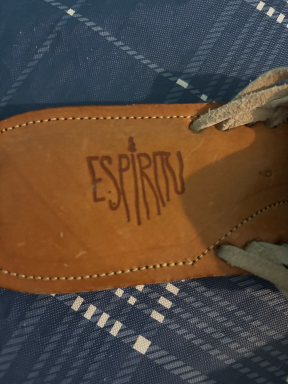 Espiritu Womens 6 Leather White Huarache Slip On Campo Mule Flats Slides Mexico - Picture 5 of 8